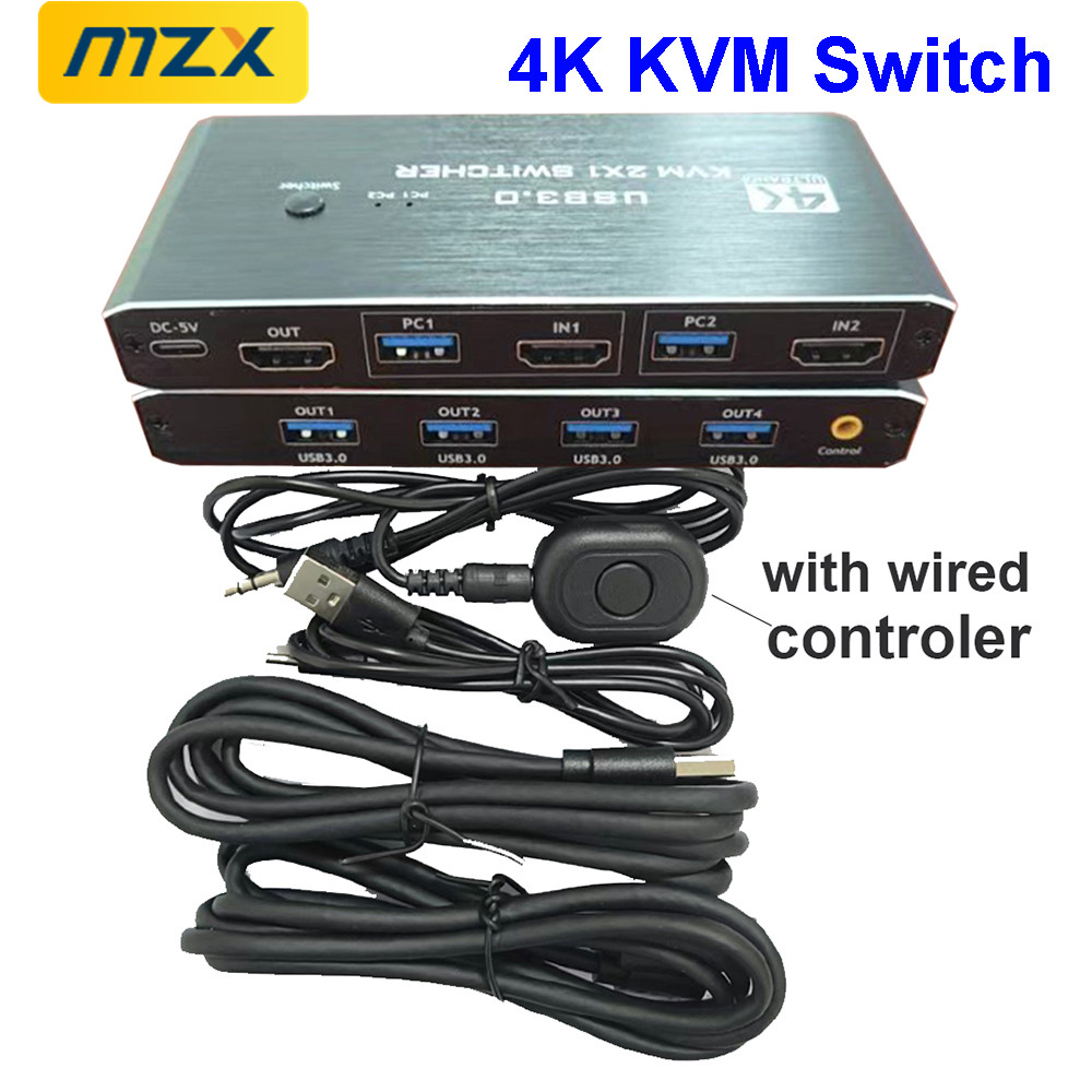 Gaming Accessories Rack - KVM Switch 4K 60Hz Switcher USB