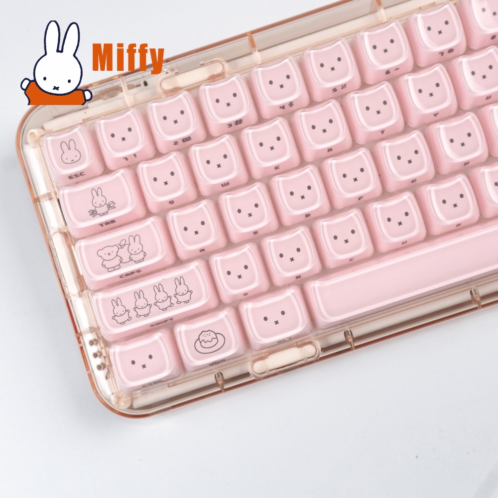 Kawaii Miffy Keycaps Cute Rabb - Gaming Accessories Aesthetic 评论和价格