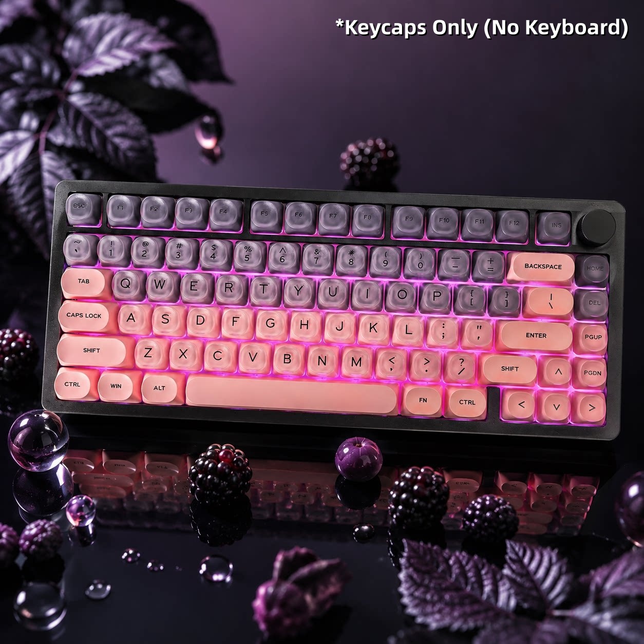 Black Pink Gradient Crystal Ke - Gaming Accessories Aesthetic 评论和价格