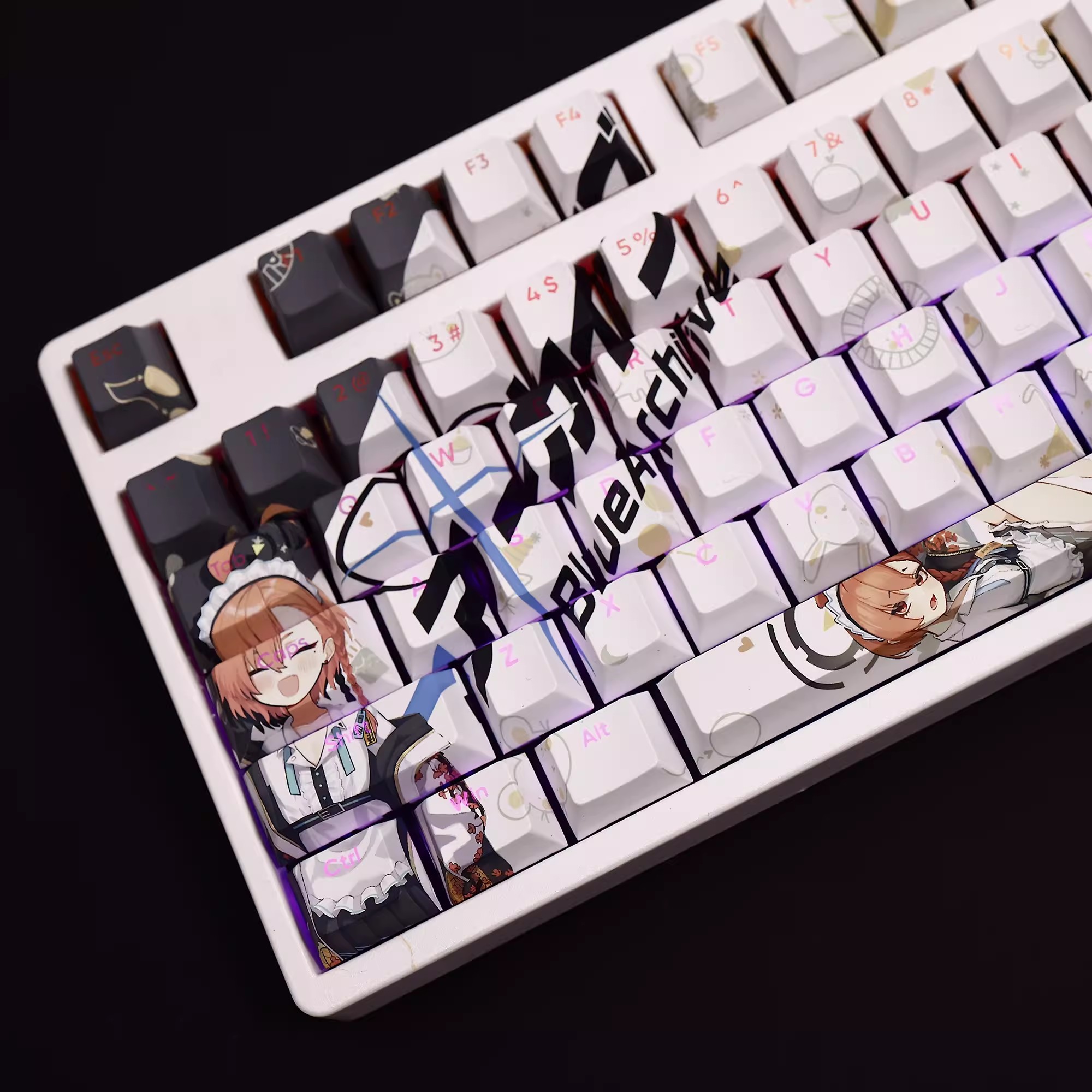 108 Keys/set Blue Archive Mika - Gaming Accessories Aesthetic 评论和价格