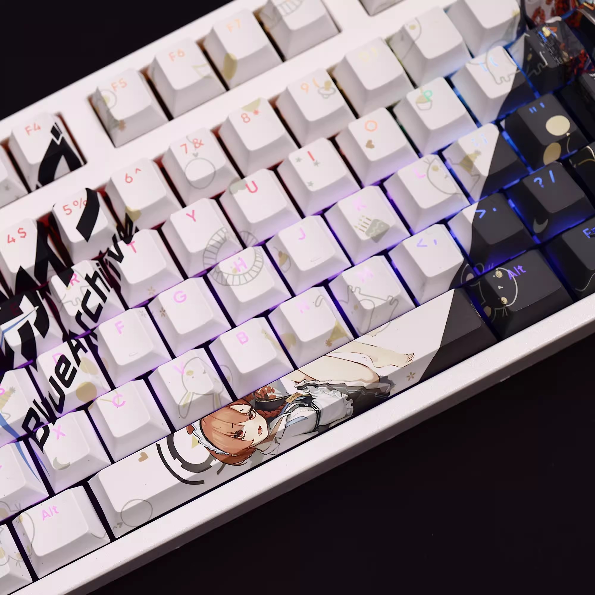 108 Keys/set Blue Archive Mika - Gaming Accessories Aesthetic 评论和价格
