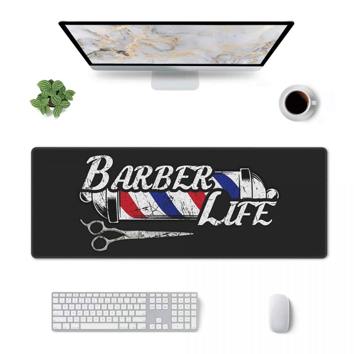 Large Mouse Pad Barber Shop Si - Gaming Accessories Shop 评论和价格