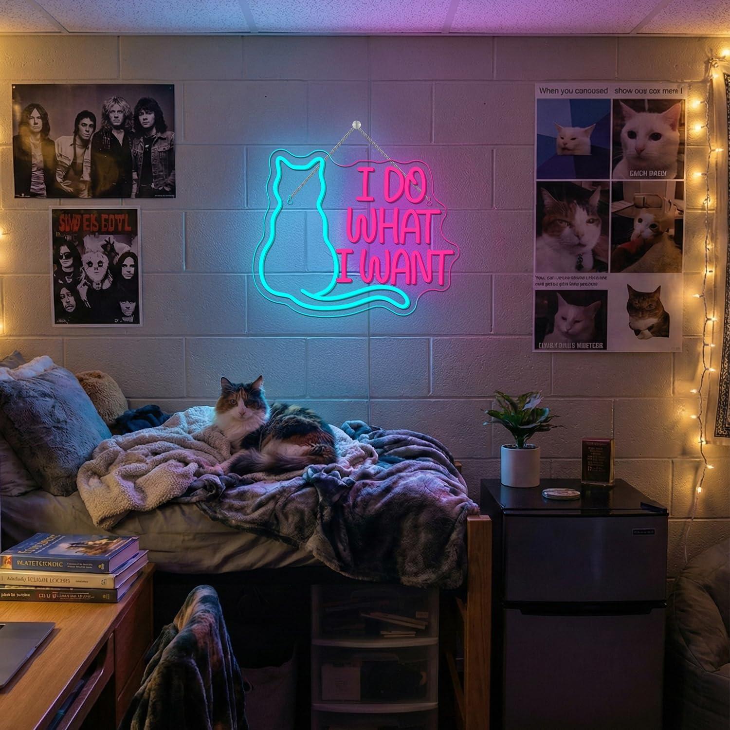 Cat Neon Sign USB Dimmable LED - Gaming Accessories Shop 评论和价格