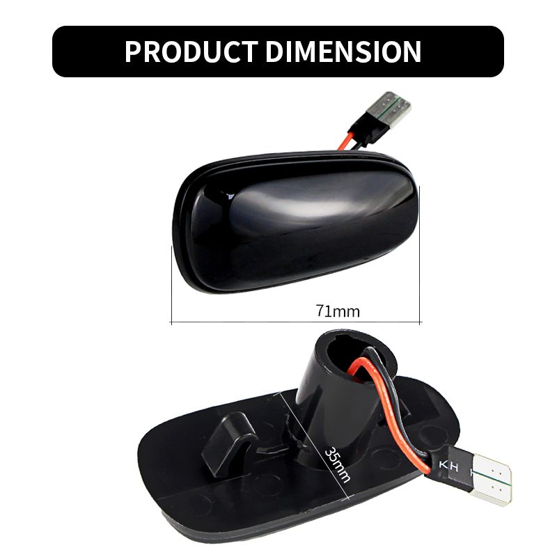 2PCS LED Dynamic Side Marker L - Gaming Accessories Rack 评论和价格