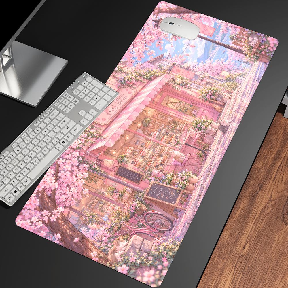 Cherry Blossom Shop Desk Mat T - Gaming Accessories Shop 评论和价格